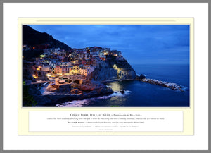 02.01.01.16.A — Landscapes — Cinque Terre, Italy, at Night — PhotoPrint™