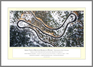 02.01.01.20.A — Landscapes — Aerial View of Mountain Highway in Winter — PhotoPrint™