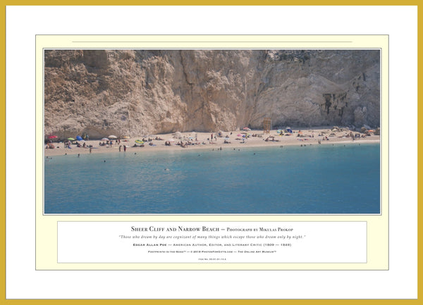 03.01.01.13.A — Water Scenes — Sheer Cliff and Narrow Beach — PhotoPrint™