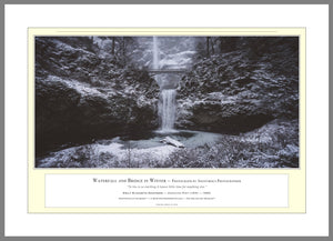 03.01.01.18.A — Water Scenes — Waterfall and Bridge in Winter — PhotoPrint™