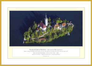 03.01.01.30.A — Water Scenes — Island on Lake in Slovenia — PhotoPrint™