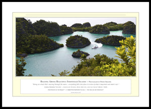 03.01.01.37.A — Water Scenes — Boating Among Beautiful Indonesian Islands — PhotoPrint™