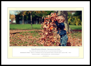 08.01.01.12.A — People — Child Playing in Leaves — PhotoPrint™