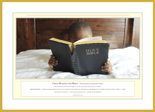 08.01.01.15.A — People — Child Reading the Bible — PhotoPrint™