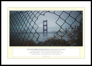 10.01.01.07.A — Unusual Scenes — Golden Gate Bridge Framed by Fencing — PhotoPrint™