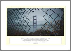 10.01.01.07.A — Unusual Scenes — Golden Gate Bridge Framed by Fencing — PhotoPrint™