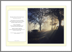 12.01.01.01 — PhotoPosters™ — Sunrise Along Country Lane — PhotoPoster™