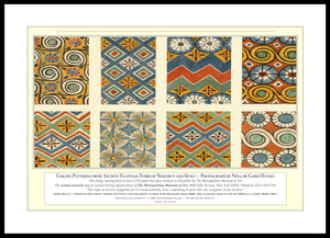 14.01.01.02.A — Metropolitan Artworks — Ceiling Patterns from Ancient Egyptian Tomb of Nebamun and Ipuky — PhotoPrint™